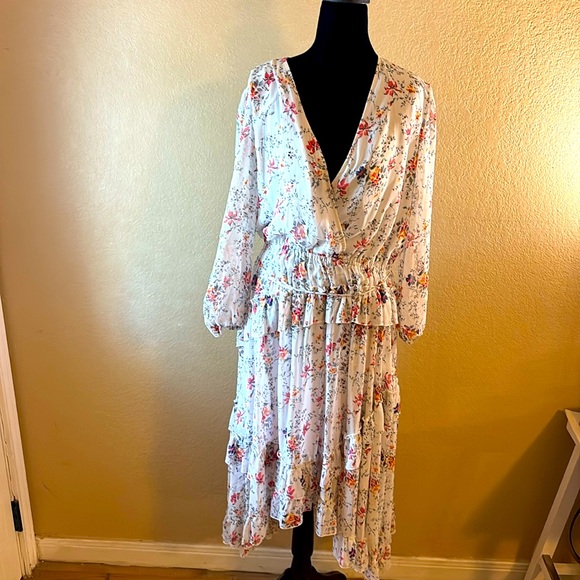 New York & Company Dresses & Skirts - NWOT New York & Company Eva Mendes White Floral Dress